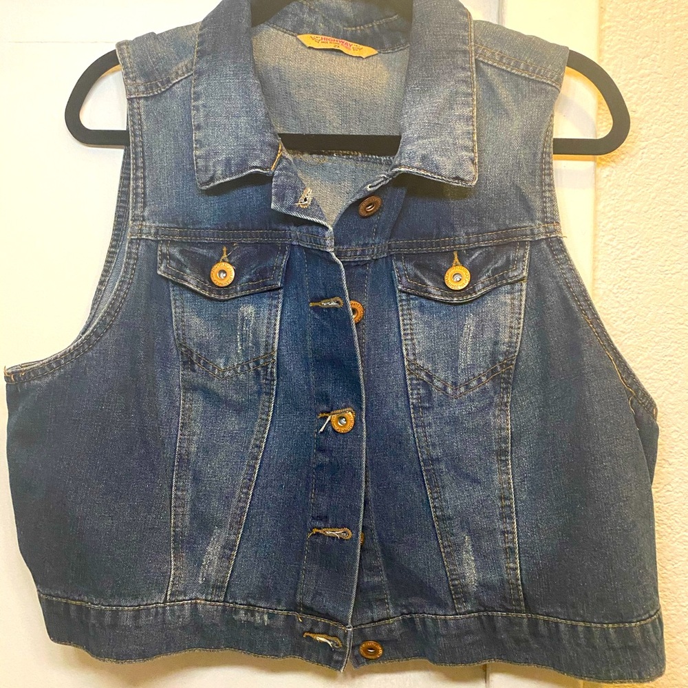 Plus size Jean vest